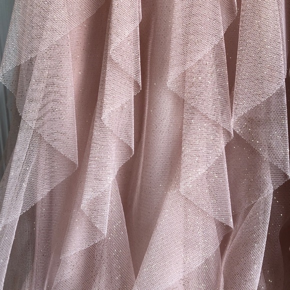 Le Chateau Champagne Glitter Formal Dress - Size 7 - Picture 5 of 6